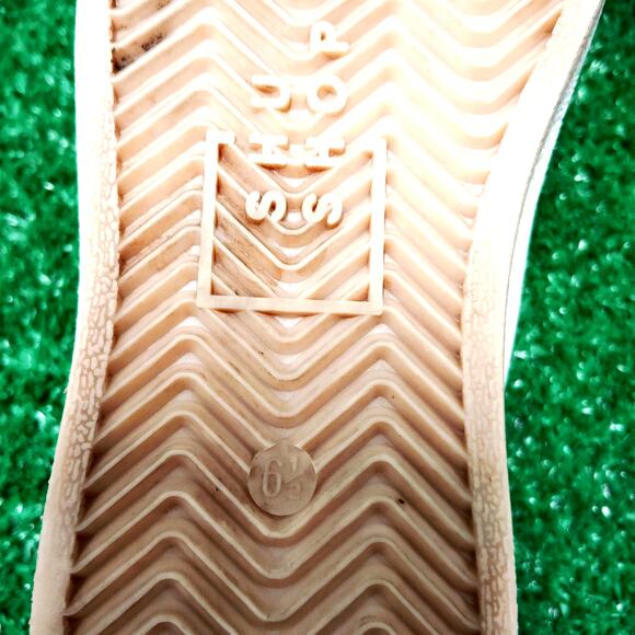 Shu Shop Sneakers Shoes Women's Size 6.5 White Leather Park Metallic Lace Up - Picture 6 of 6